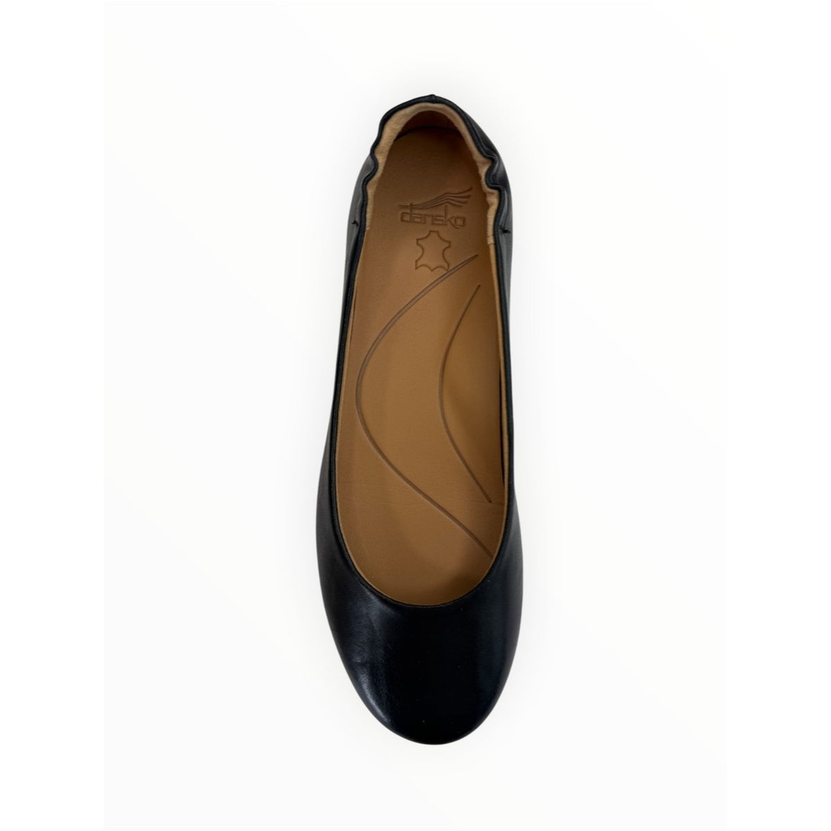 Dansko NWOT Black Mollie Napa Leather Ballet Flat Size 36