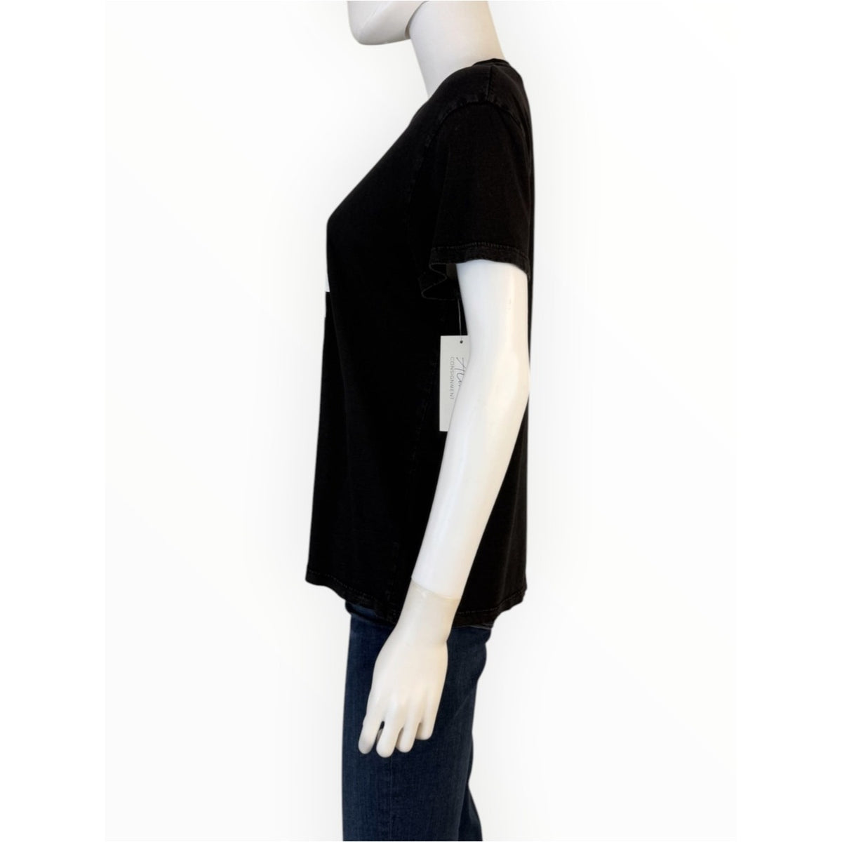 Zadig & Voltaire Black Zoe / Je M'en Fous T-Shirt Size S