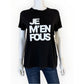 Zadig & Voltaire Black Zoe / Je M'en Fous T-Shirt Size S