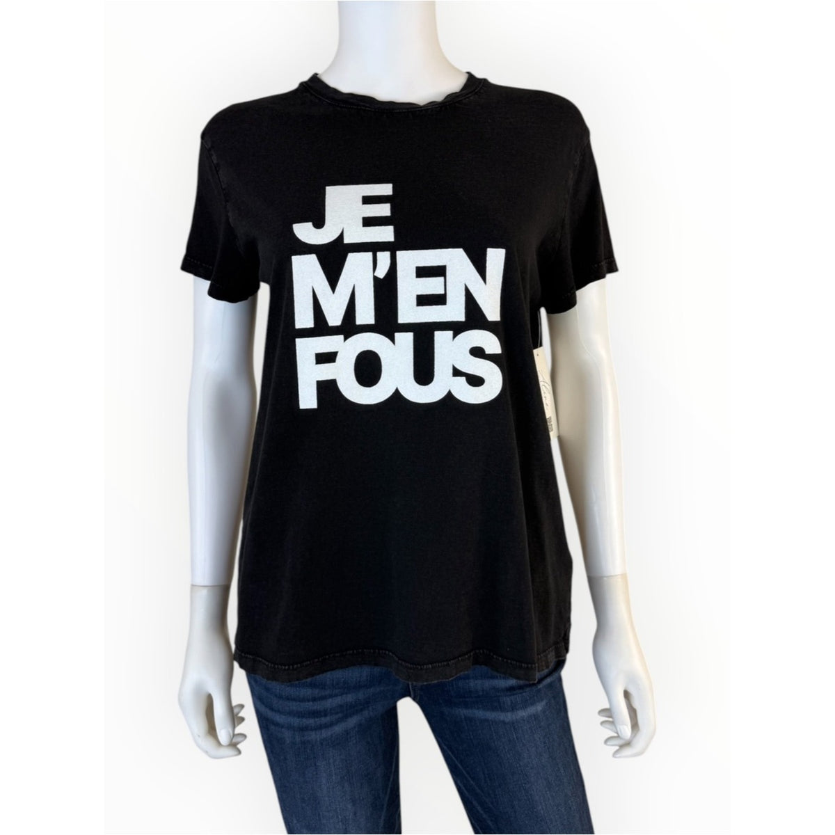Zadig & Voltaire Black Zoe / Je M'en Fous T-Shirt Size S