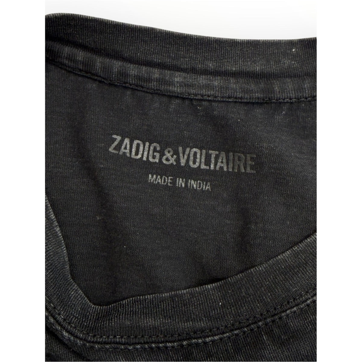 Zadig & Voltaire Black Zoe / Je M'en Fous T-Shirt Size S