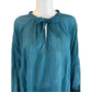 Mes Demoiselles Teal 100% Cotton Nua Oversized Top Size O/S