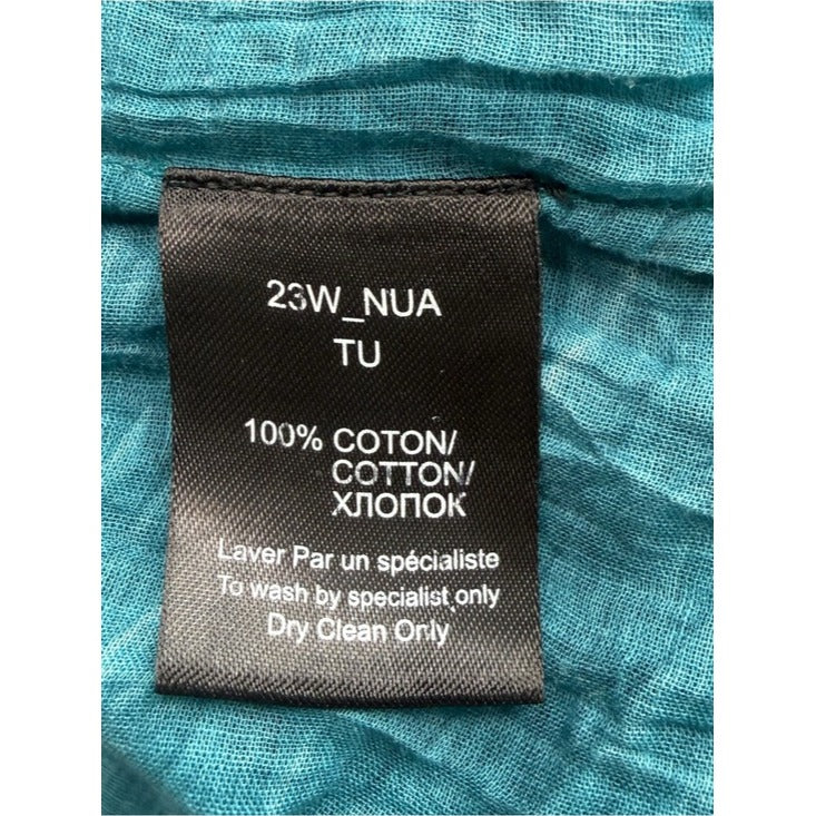 Mes Demoiselles Teal 100% Cotton Nua Oversized Top Size O/S