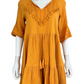 eri + ali Orange Mini Gauze Dress Size SP