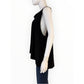 Sympli Black Sleeveless Cowl Neck Split Back Swing Tank Size 14