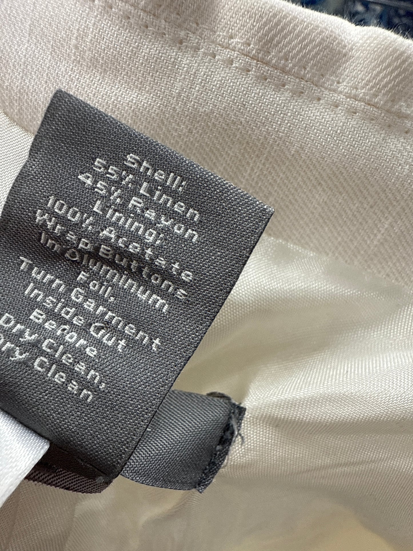 Ann Taylor Ivory Linen Blazer Size XS