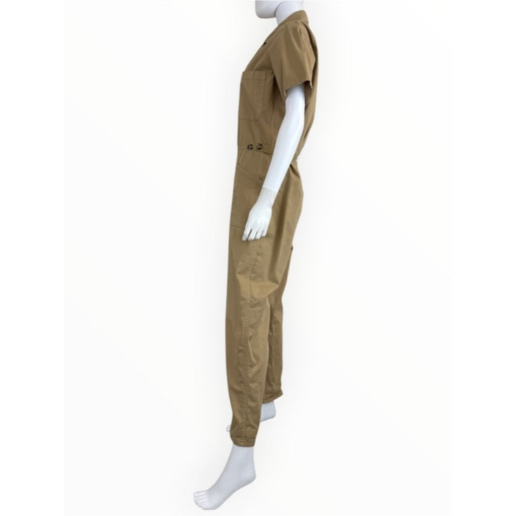 PISTOLA Tan 100% Cotton Grover Field Utility Jumpsuit Size S