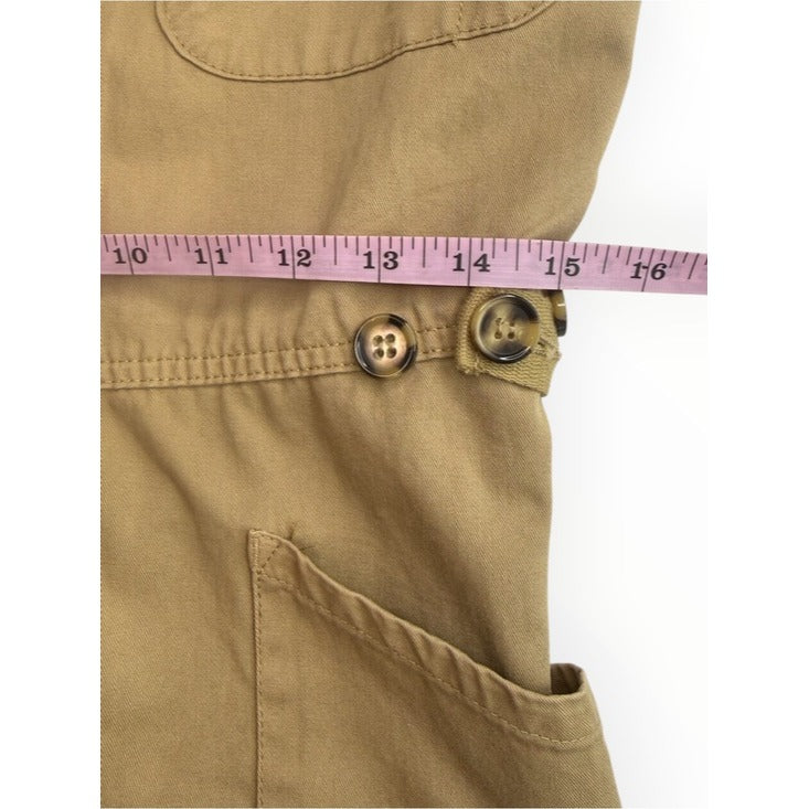 PISTOLA Tan 100% Cotton Grover Field Utility Jumpsuit Size S