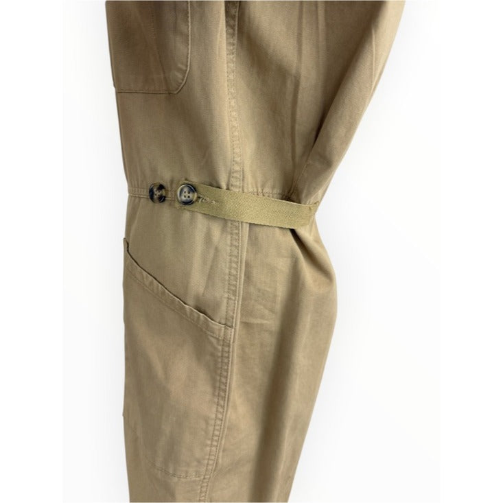 PISTOLA Tan 100% Cotton Grover Field Utility Jumpsuit Size S