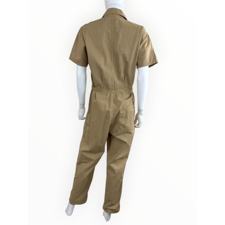 PISTOLA Tan 100% Cotton Grover Field Utility Jumpsuit Size S