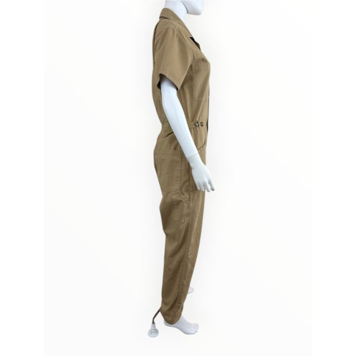 PISTOLA Tan 100% Cotton Grover Field Utility Jumpsuit Size S