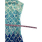 Lilly Pulitzer Blue Perla Scale Back Print Shift Dress Size M