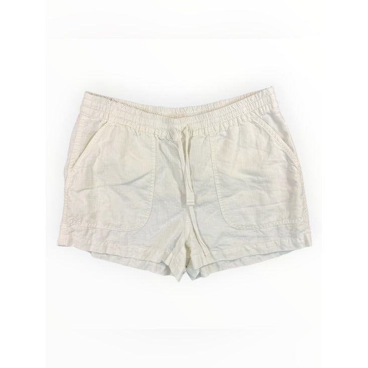 J.Crew White Seaside Short in Linen Blend Size S