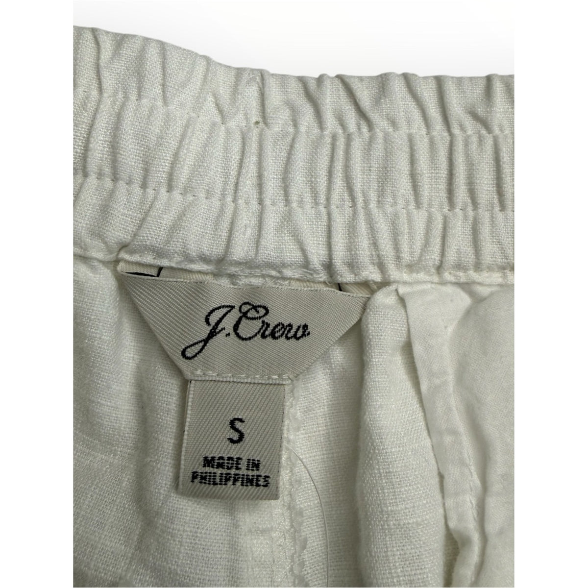 J.Crew White Seaside Short in Linen Blend Size S