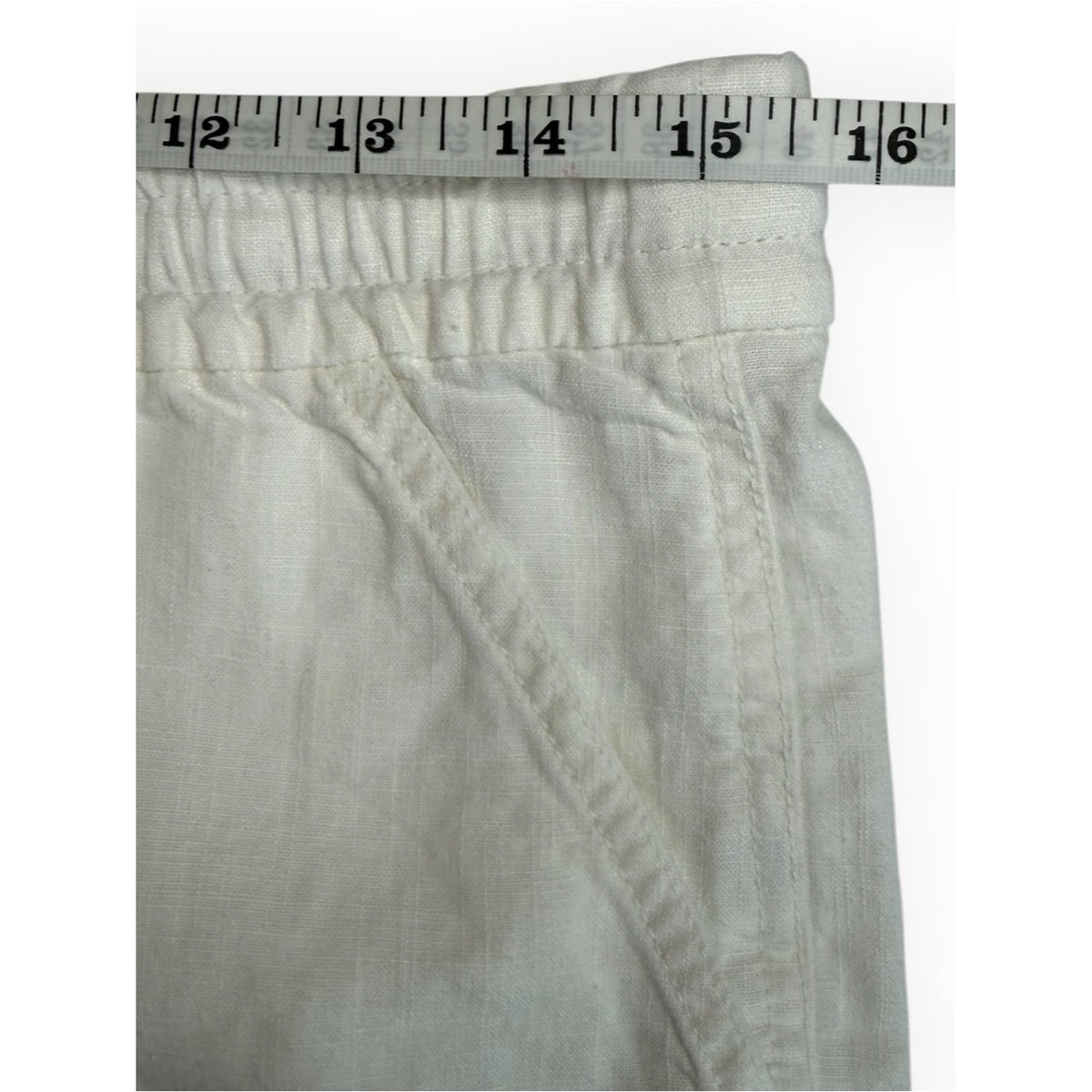 J.Crew White Seaside Short in Linen Blend Size S