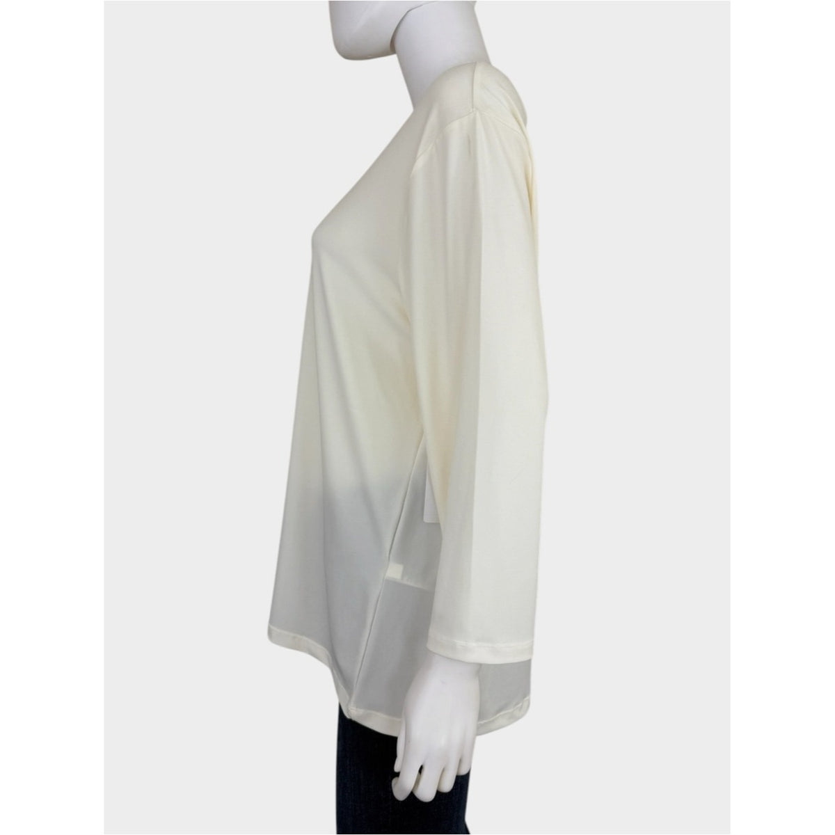 Chico’s NWT Ecru Lily Scoop 3 Quarter Sleeve Basic Knit Size XL