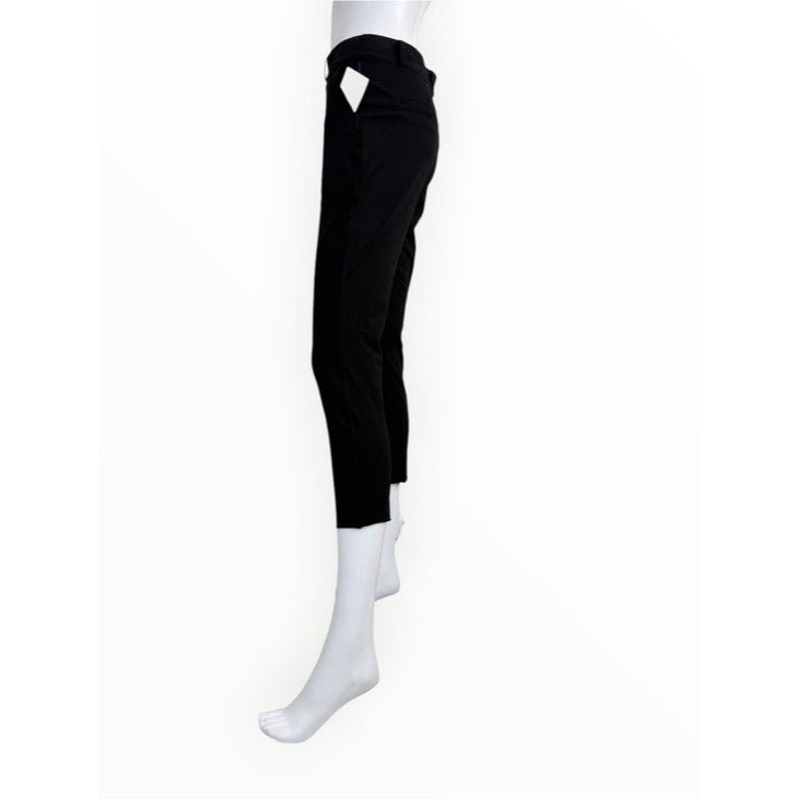 Frank & Eileen Black Pull-on Cropped Stretch Pants Size M