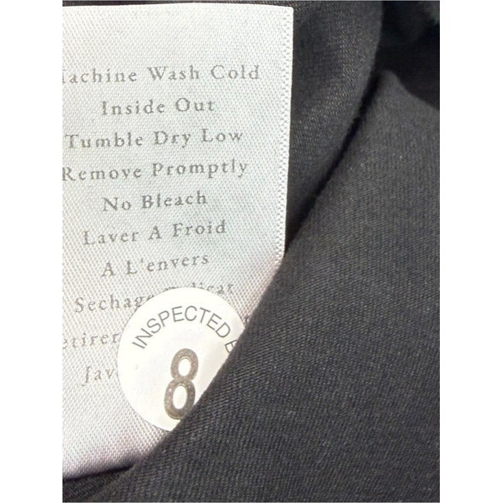 Frank & Eileen Black Pull-on Cropped Stretch Pants Size M