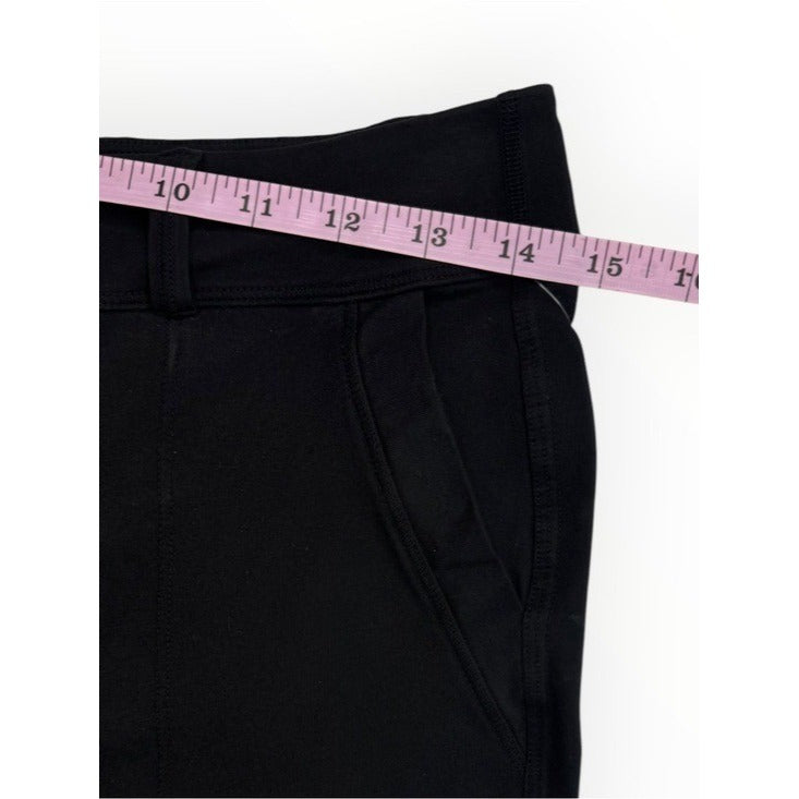 Frank & Eileen Black Pull-on Cropped Stretch Pants Size M