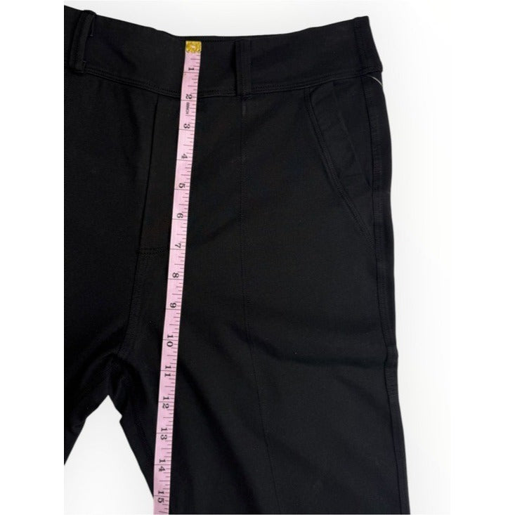 Frank & Eileen Black Pull-on Cropped Stretch Pants Size M