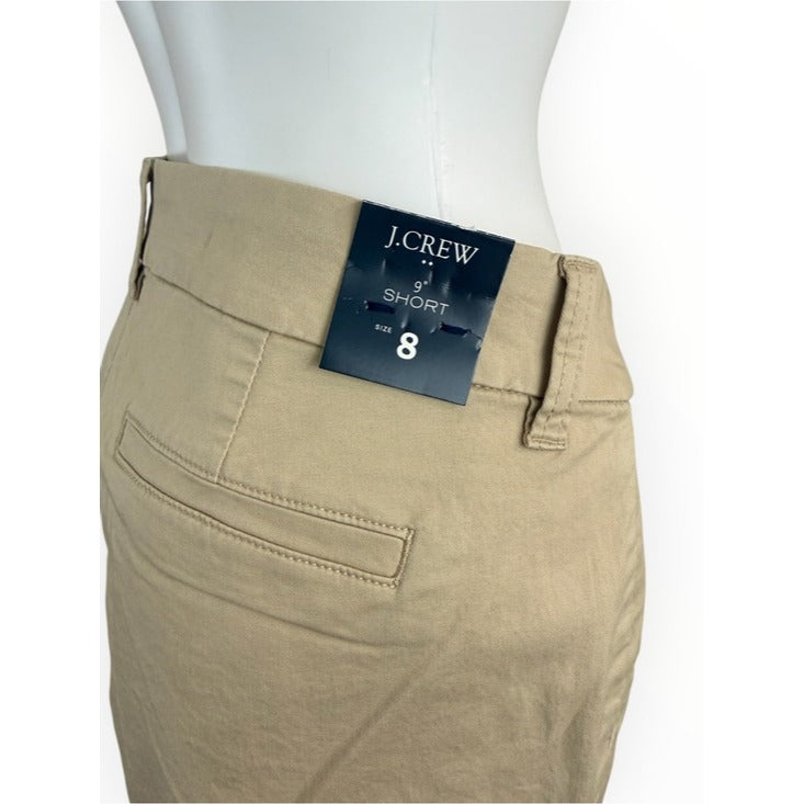 J. Crew NWT Khaki 9” Bermuda Shorts Size 8
