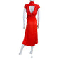 Maeve NWT Red Satin Open Back Midi Wrap Dress Size XSP
