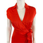 Maeve NWT Red Satin Open Back Midi Wrap Dress Size XSP