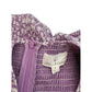 Lost + Wander Purple Floral Smocked Long Sleeve Dress With Lace Trim Size Small
