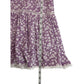 Lost + Wander Purple Floral Smocked Long Sleeve Dress With Lace Trim Size Small