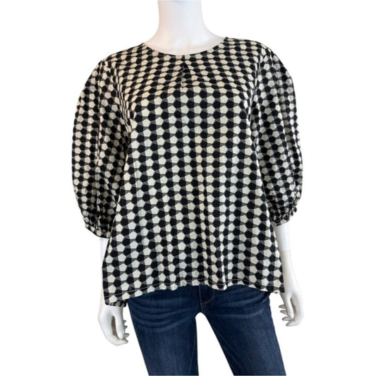 BRYN Walker Lucinda 100% Organic Cotton Blouse Size S