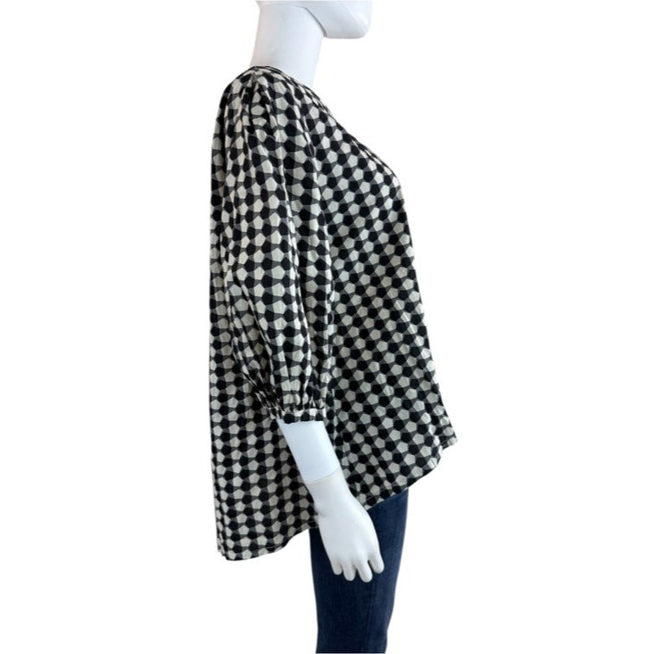 BRYN Walker Lucinda 100% Organic Cotton Blouse Size S