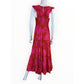 Abel the Label Pink Floral Print Angelica Tiered Maxi Dress Size XS