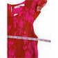 Abel the Label Pink Floral Print Angelica Tiered Maxi Dress Size XS