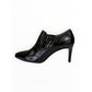 INEZ NWOT Black Marisol 70 Croco Embossed Leather Bootie Size 7.5