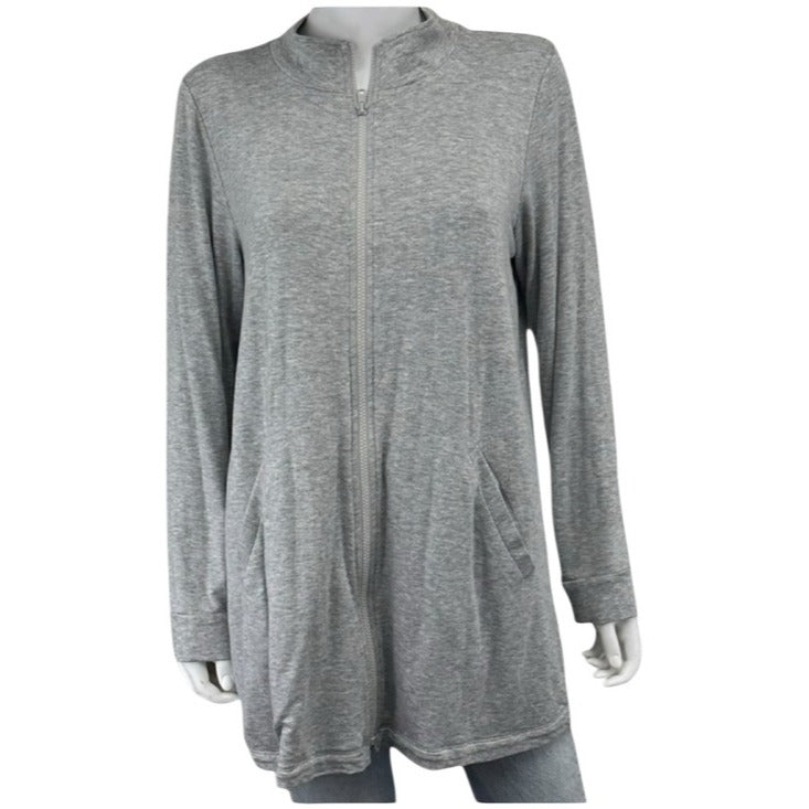 EILEEN FISHER Gray Knit Casual Jacket Size M