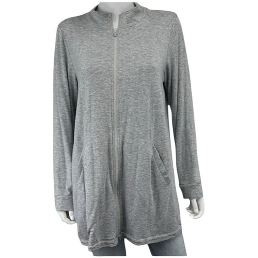 EILEEN FISHER Gray Knit Casual Jacket Size M