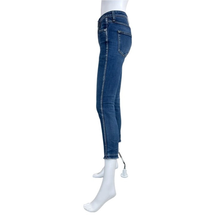 AMO True Blue Babe Cropped Skinny Jeans Size 26