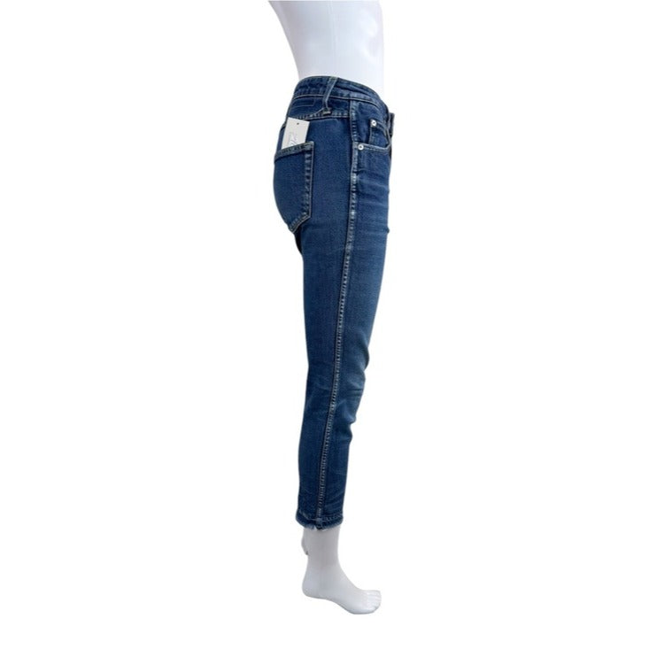 AMO True Blue Babe Cropped Skinny Jeans Size 26