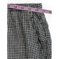 Eileen Fisher NWT Black Gingham Check Organic Cotton Pants Size M