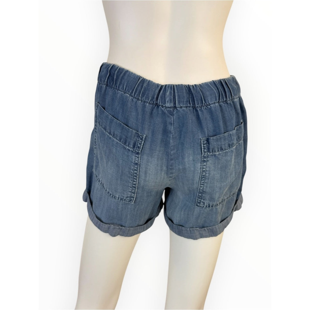 Bella Dahl Blue Chambray Pull-on Shorts Size XS
