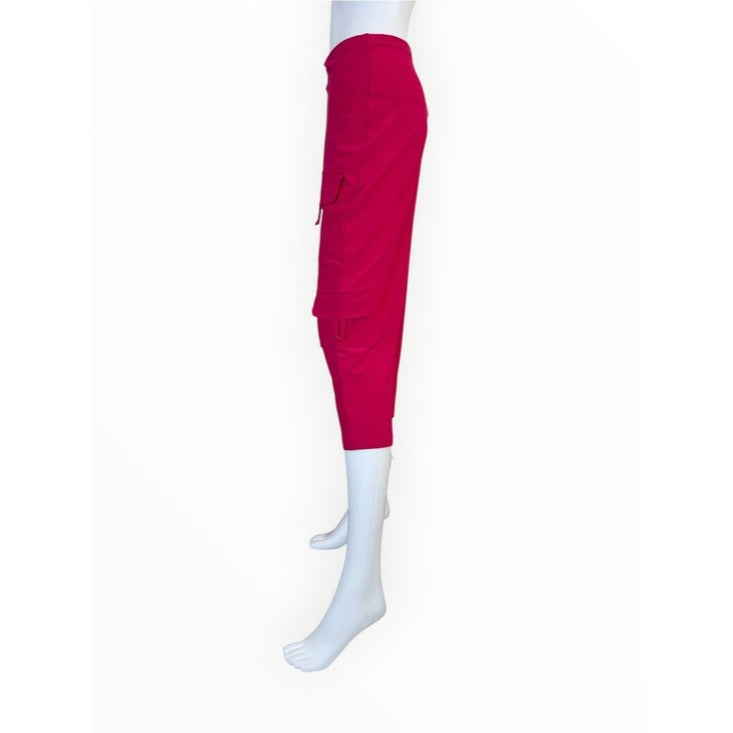 Sympli Pink Asymmetric Wrap-style Overlay Layer Pants Size 14