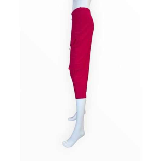 Sympli Pink Asymmetric Wrap-style Overlay Layer Pants Size 14