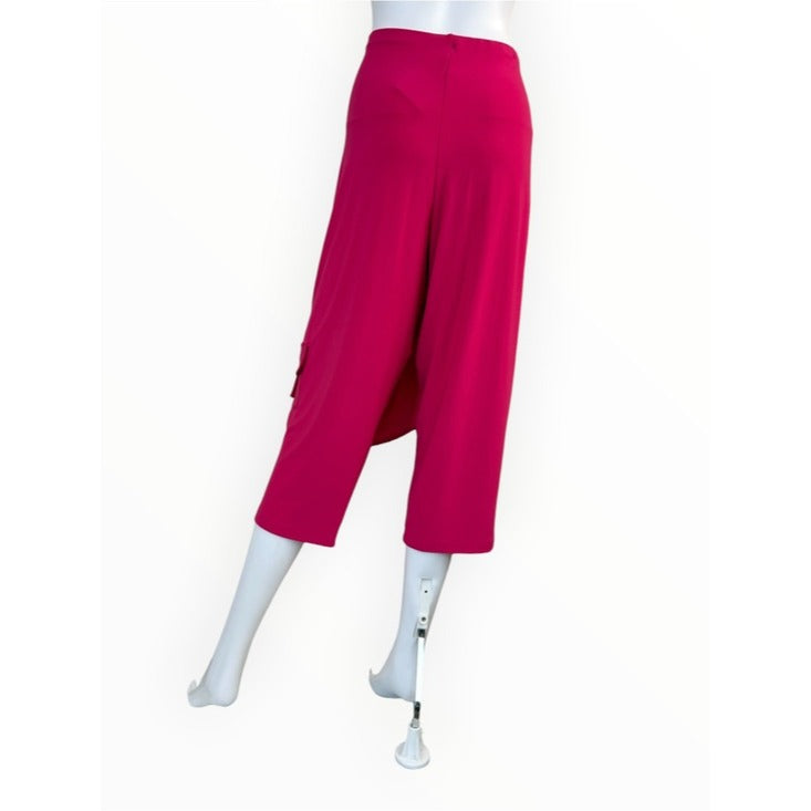 Sympli Pink Asymmetric Wrap-style Overlay Layer Pants Size 14