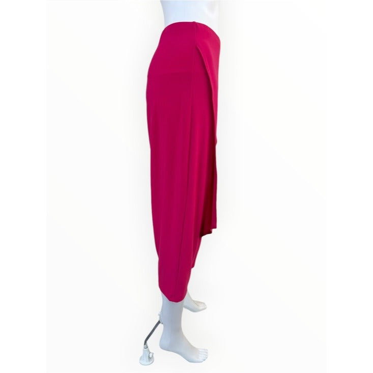 Sympli Pink Asymmetric Wrap-style Overlay Layer Pants Size 14