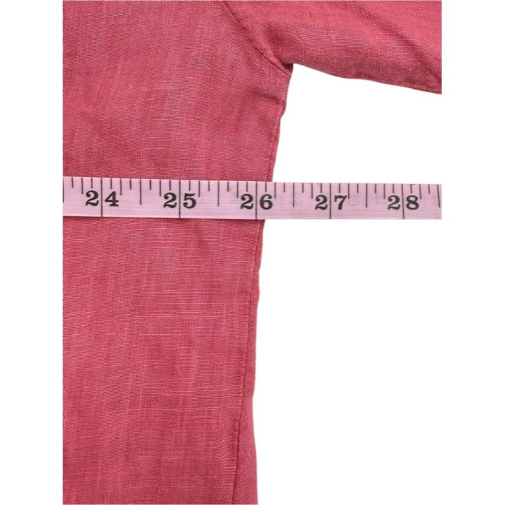 Velvet by Graham & Spencer Red 100% Linen Top Size XL