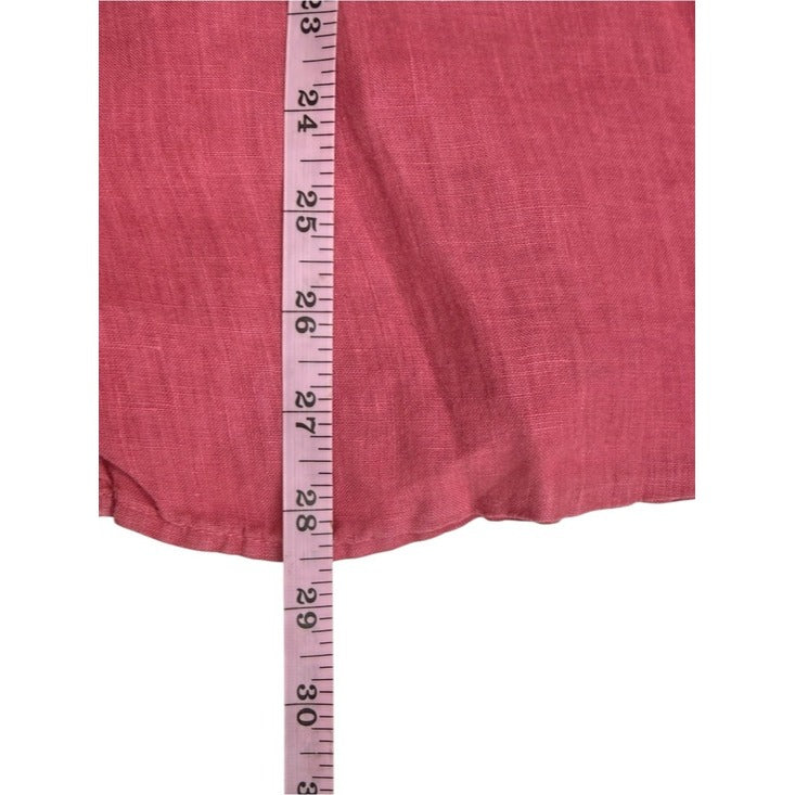 Velvet by Graham & Spencer Red 100% Linen Top Size XL
