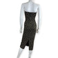 SPANX NWT Brown Leopard Print Strapless Robe Midi Bustier Dress Size XS
