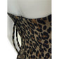 SPANX NWT Brown Leopard Print Strapless Robe Midi Bustier Dress Size XS