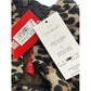 SPANX NWT Brown Leopard Print Strapless Robe Midi Bustier Dress Size XS