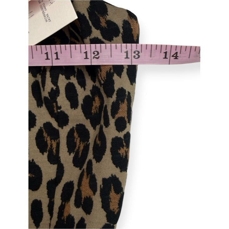 SPANX NWT Brown Leopard Print Strapless Robe Midi Bustier Dress Size XS